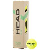 Мяч теннисный HEAD Reset 4B, 575034, крафт. упак.4 шт, половинное давление, фетр,нат.резина,желтый Цвет: Желтый