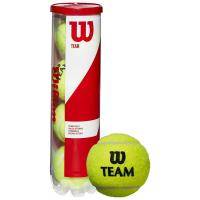 Мяч теннисный WILSON TeamW Practice, WRT111900,избыт.давл, фетр, нат.резина, уп.4 шт, желтый Цвет: Желтый