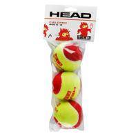 Мяч теннисный детский HEAD T.I.P Red, 578113,уп.3 шт, фетр,нат.резина,желто-красный Цвет: Желто-красный