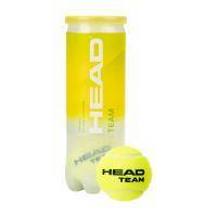 Мяч теннисный HEAD Team 3B, 575703, уп.3 шт, одобр.ITF, фетр, нат.резина, желтый Цвет: Желтый