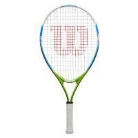 Ракетка б/т Wilson US Open 23, WRT20320U, для детей 7-8 лет,алюминий,со струнами, сине-зеленый Цвет: Бело-синий