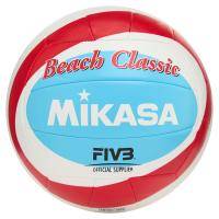 Мяч вол. пляжн. MIKASA BV543C-VXB-RSB, 18 панелей,синт.кожа (ТПУ), маш.сш.,бут.кам,бело-сине-красный Цвет: Сине-красный