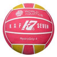 Мяч для водного поло KAP7 HydroGrip World Aquatics,98203 р.4, жен.,резина, 400-450гр, розов-желт-бел Цвет: Розово-желто-белый