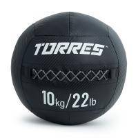 Медбол TORRES 10 кг, AL312510, ПВХ/ПУ, диаметр 35 см, черный Цвет: Черный
