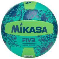 Мяч вол. пляжн. MIKASA BV354TV-GV-GG, синт.кожа (ТПЕ),маш.сш.,18 пан, бут.кам, салатово-синий Цвет: Салатовый