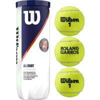 Мяч теннисный WILSON Roland Garros All Court, WRT126400, одобр.ITF, фетр, нат.резина,. уп.3 шт Цвет: Желтый