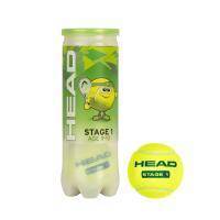 Мяч теннисный детский HEAD Stage 1 Green, 578413,уп.3 шт, фетр,нат.резина,желто-зеленый Цвет: Желто-зеленый
