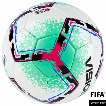 Мяч футзал. VISION SALA+, FIFA Quality Pro, FS324084 р.4, 32 п. PU, 4 подкл.сл, руч.сшив.,бело-зелен Цвет: Белый