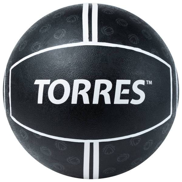 Медбол TORRES 13 кг, AL002313, резина, диаметр 27,5 см, черно-белый Цвет: Черный