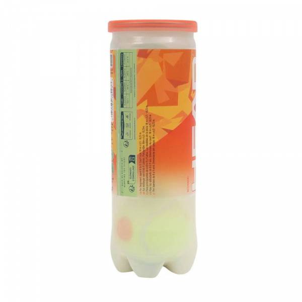 Мяч теннисный детский HEAD Stage 2 Orange, 578423,уп.3 шт, фетр,нат.резина,желто-оранжевый Цвет: Желто-оранжевый
