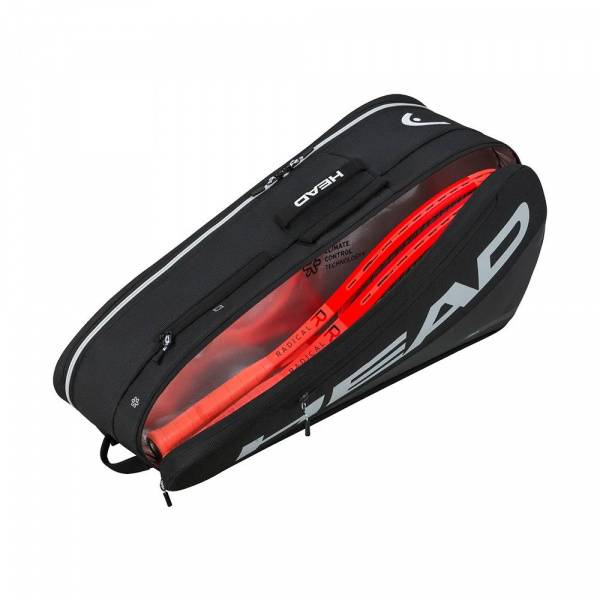 Сумка-чехол HEAD TOUR Racquet Bag M, 260226-BK, с карманом для 6 тен.ракеток, черный Цвет: Бирюзовый