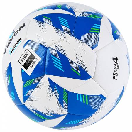 Мяч футб. VISION Mission, FV324074,р.4, FIFA Basic, PU, 32 пан, гибрид.,бело-синий Цвет: Белый