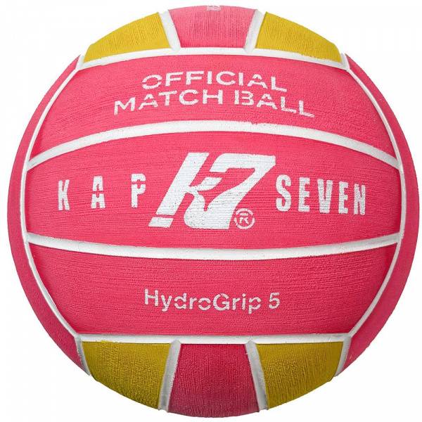 Мяч для водного поло KAP7 HydroGrip World Aquatics,98202 р.5, муж.,резина, 400-450гр, розов-желт-бел Цвет: Розово-желто-белый
