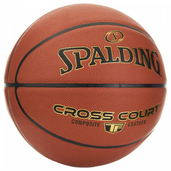 Мяч баск. SPALDING TF Cross Court  76931Z, р.7, композит. кожа (ПУ), коричнево-черный Цвет: Коричневый