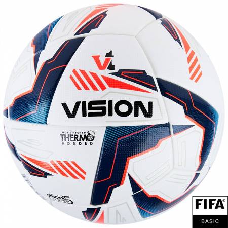 Мяч футб. VISION Sonic, FV324065,р.5, 24 пан.,FIFA Basic,PU, термосш.,бело-синий Цвет: Белый