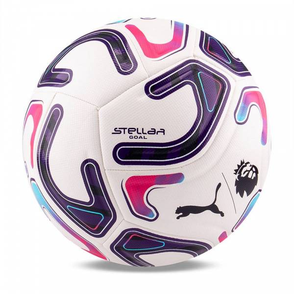 Мяч футб. PUMA Stellar Goal PL Reactivity, 08519301, р.5, 16п, ТПУ, маш. сш, бело-фиолетово-розовый Цвет: Белый/Мультиколор