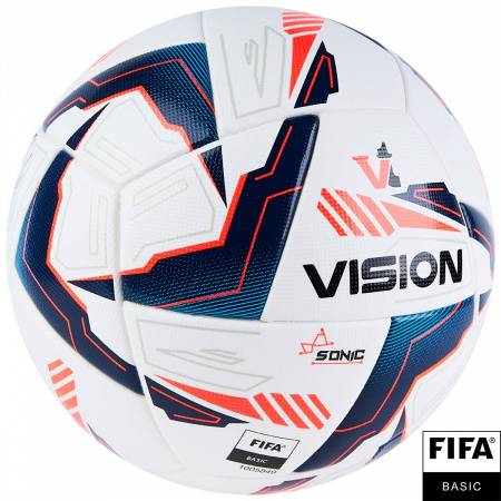 Мяч футб. VISION Sonic, FV324065,р.5, 24 пан.,FIFA Basic,PU, термосш.,бело-синий Цвет: Белый