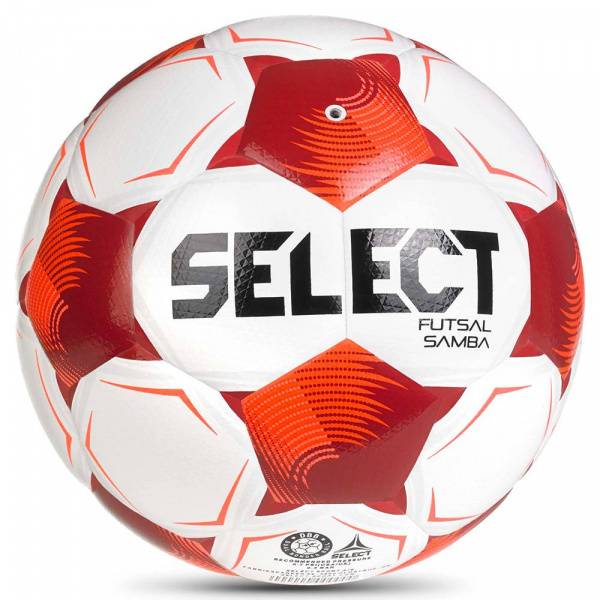 Мяч футзал. SELECT Futsal Samba v26, 1063471008, р.4,FIFA Basic, 32п, ТПУ, гибр.сш, бел-кр-черн Цвет: Белый/Красный/Оранжевый