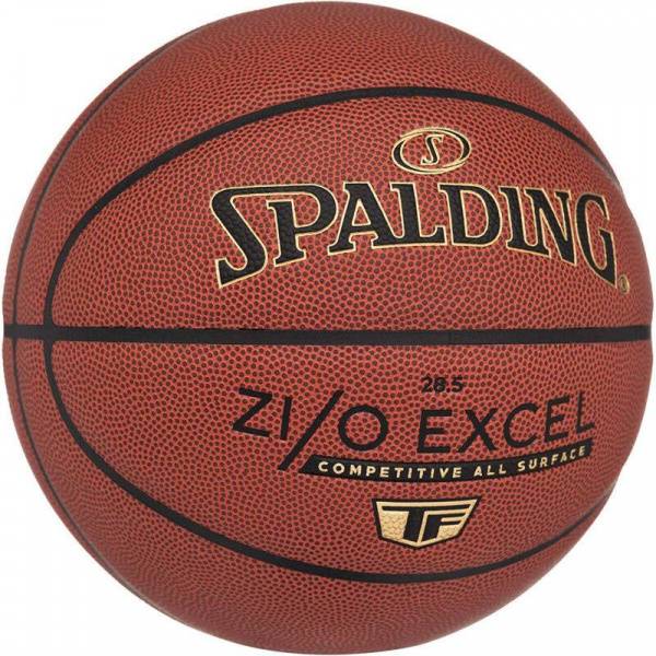 Мяч баск. SPALDING TF ZiO Excel, 76940z, р.7, композит. кожа (ПУ), коричнево-черный Цвет: Коричневый