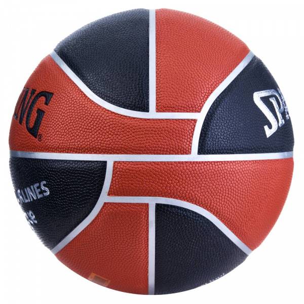 Мяч баск. SPALDING TF-500 Excel Euroleague р.7, 77101z, композит, коричнево-черный Цвет: Коричневый