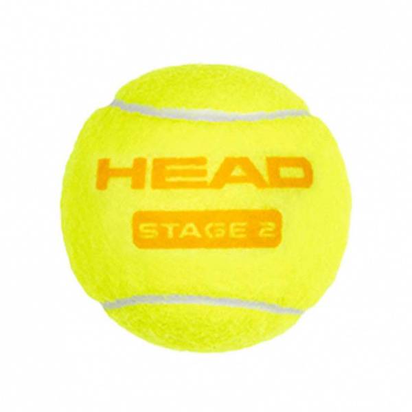 Мяч теннисный детский HEAD Stage 2 Orange, 578423,уп.3 шт, фетр,нат.резина,желто-оранжевый Цвет: Желто-оранжевый
