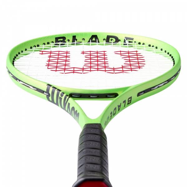 Ракетка б/т Wilson Blade Feel 105, арт.WR197710U3, для любителей, графит, со струнами, зеленый Цвет: Зеленый