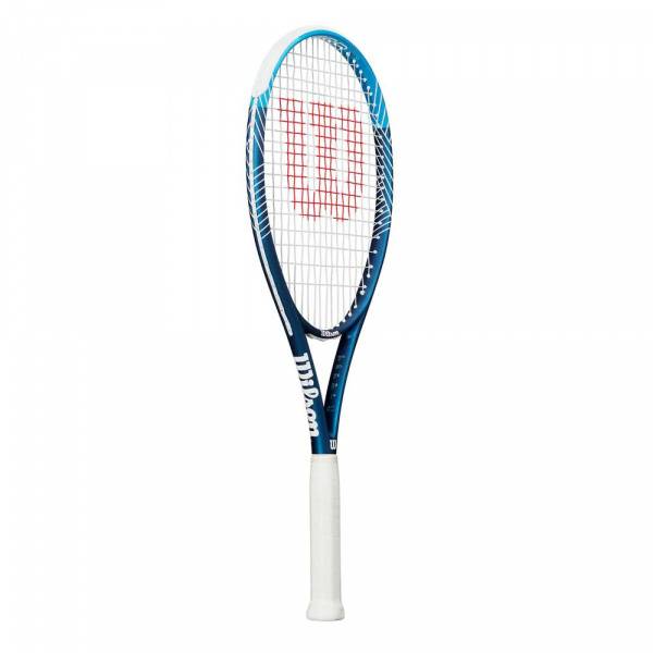 Ракетка б/т Wilson Ultra Power 105 Gr3, WR147010U3, для любит, композит, со струнами, темносин-бел Цвет: Темно-синий