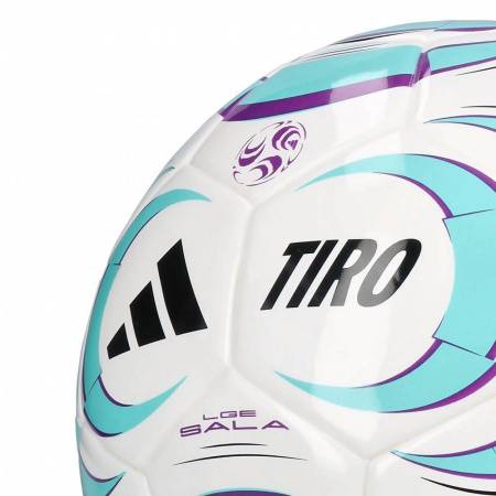 Мяч футзал. ADIDAS Tiro League Sala JW1526, р.4, FIFA Basic, 32 пан, ТПУ, термосш., бело-бирюз-фиол Цвет: Бело-бирюзовый