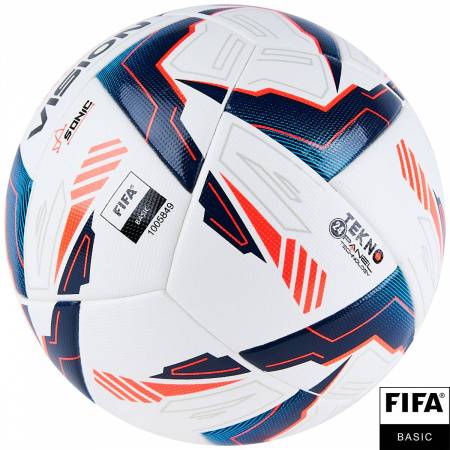 Мяч футб. VISION Sonic, FV324065,р.5, 24 пан.,FIFA Basic,PU, термосш.,бело-синий Цвет: Белый