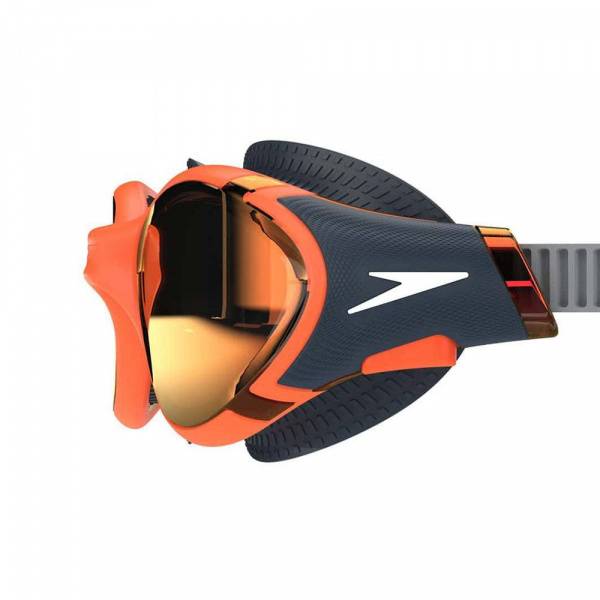 Очки для плав. SPEEDO Biofuse 2.0 Mirror, 8-00233117933, ЗЕРКАЛЬНЫЕ линзы, оранжевая оправа Цвет: 