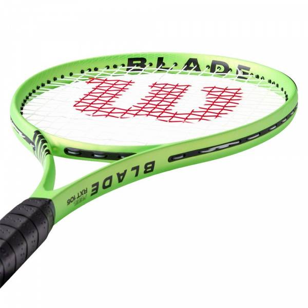 Ракетка б/т Wilson Blade Feel 105, арт.WR197710U3, для любителей, графит, со струнами, зеленый Цвет: Зеленый