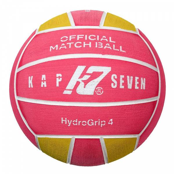 Мяч для водного поло KAP7 HydroGrip World Aquatics,98203 р.4, жен.,резина, 400-450гр, розов-желт-бел Цвет: Розово-желто-белый