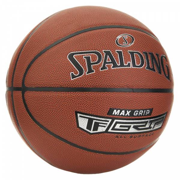 Мяч баск. SPALDING TF Max Grip  76873Z, р.7, композит. кожа (ПУ), коричнево-черный Цвет: Коричневый