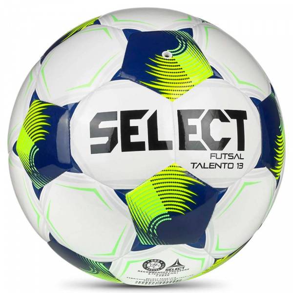 Мяч футзал. SELECT Futsal Talento 13 V26, 1062471015, р.3, 32п, ТПУ, гибр.сш, бело-сине-желтый Цвет: Белый/Синий/Желтый