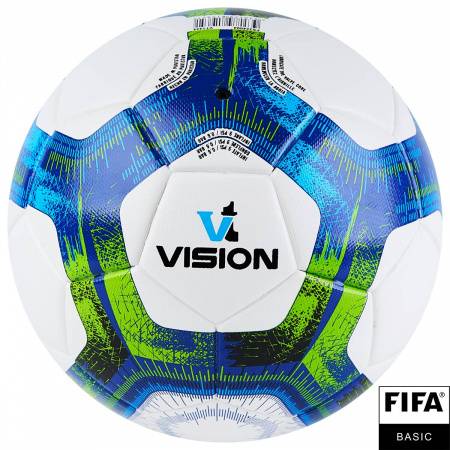 Мяч футзал. VISION Target, FS324094, FIFA Basic, р.4, 32 п. PU, 3 подкл.сл, термосшивка, бело-синий Цвет: Белый