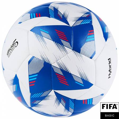 Мяч футб. VISION Mission, FV324075,р.5, FIFA Basic,PU, 32 пан, гибрид. сшив.,бел-синий Цвет: Белый