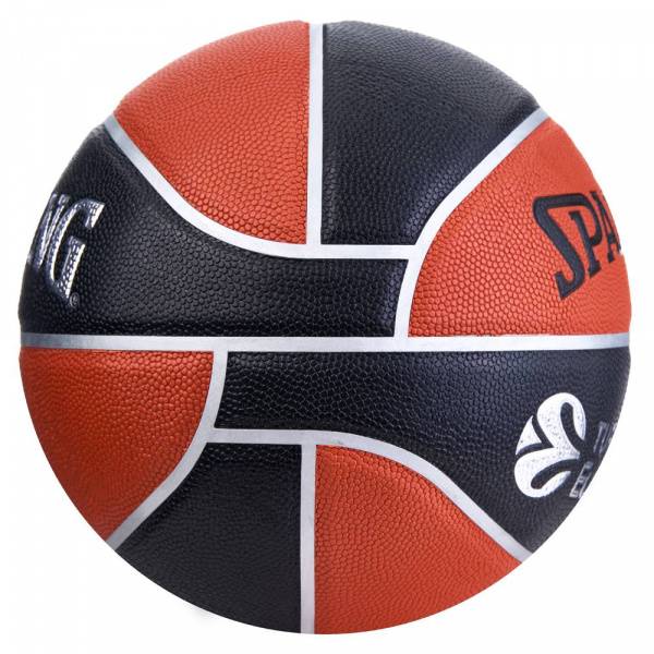 Мяч баск. SPALDING TF-500 Excel Euroleague р.7, 77101z, композит, коричнево-черный Цвет: Коричневый