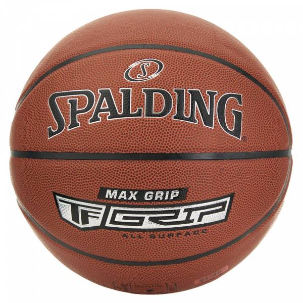 Мяч баск. SPALDING TF Max Grip  76873Z, р.7, композит. кожа (ПУ), коричнево-черный Цвет: Коричневый
