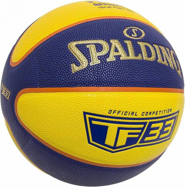 Мяч баск. SPALDING TF-33 Gold 3*3 Indoor/Outdoor, 76862z, р.6, FIBA Appr, ПУ-композит, желто-синий Цвет: Желтый