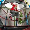 Батут DFC JUMP KIDS 55" красн/желт/син, сетка (137см)