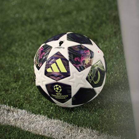 Мяч футб. ADIDAS UCL Finale PRO, JX9077,р.5, 32п, FIFA Quality PRO, ПУ, термосш, бело-фиолет Цвет: Бело-фиолетовый