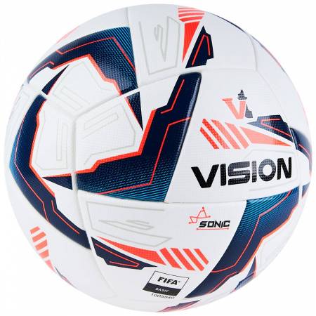 Мяч футб. VISION Sonic, FV324065,р.5, 24 пан.,FIFA Basic,PU, термосш.,бело-синий Цвет: Белый