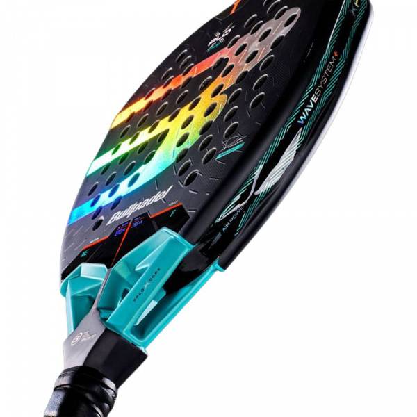 Ракетка для падела BULLPADEL Xplo Comfortl 27, 497245,для продв.игр., стекловолокно, карбон, черн. Цвет: Черный/Бирюзовый/Сиреневый