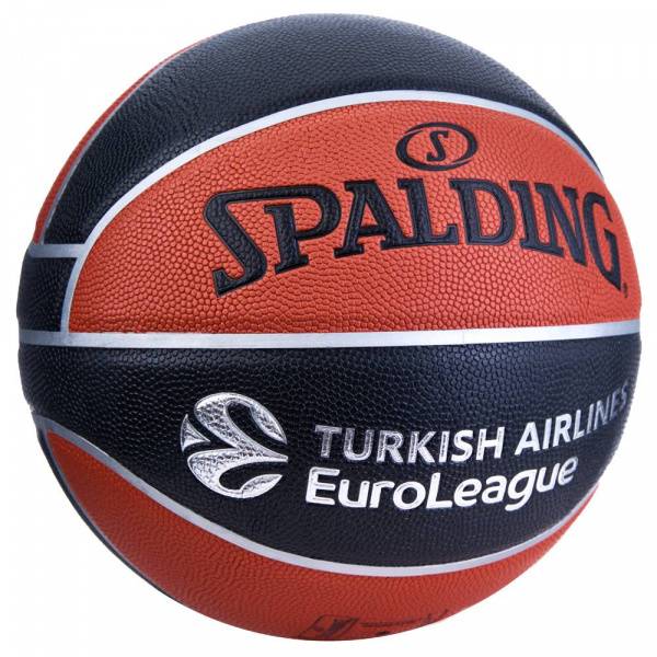 Мяч баск. SPALDING TF-500 Excel Euroleague р.7, 77101z, композит, коричнево-черный Цвет: Коричневый