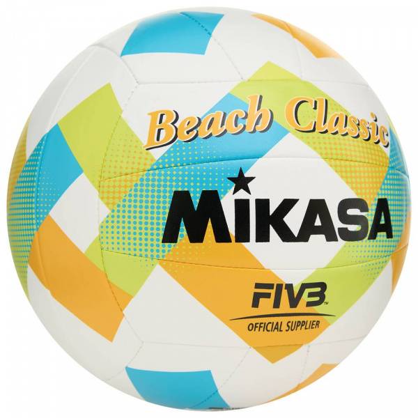 Мяч вол. пляжн. MIKASA BV543C-VXA-LG, 18 панелей, синт.кожа (ТПУ), маш.сш., бут.кам, мультиколор Цвет: Сине-желтый