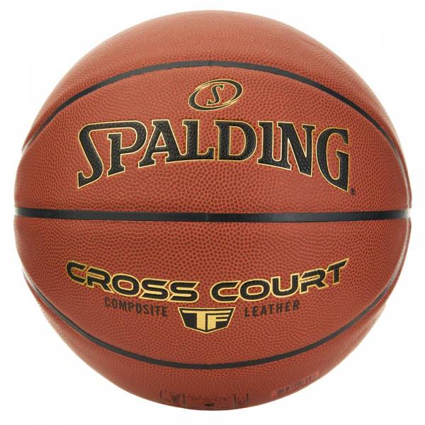 Мяч баск. SPALDING TF Cross Court  76931Z, р.7, композит. кожа (ПУ), коричнево-черный Цвет: Коричневый