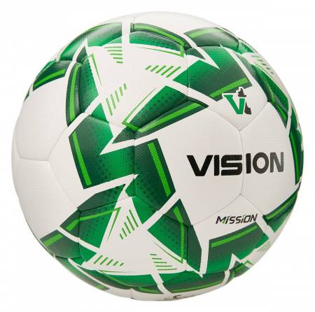 Мяч футзал. VISION MISSION, FS325114 р.4, 32 п. PU, 4 подкл.сл, гибрид.,бело-зелен Цвет: Белый
