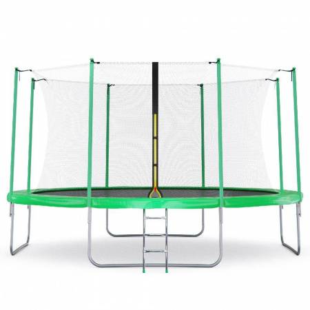Батут 14FT green с внутренней защитной сеткой ( 2 короба )