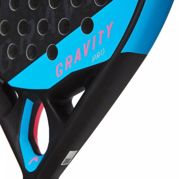 Ракетка для падела HEAD Gravity Pro 2022, 228162,для продв.игр., карбон, стекловолокно,черн-сине-роз Цвет: Черный/Синий/Розовый