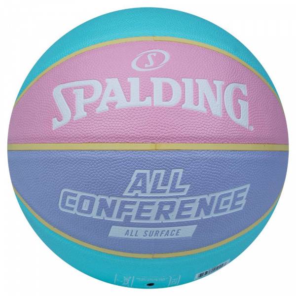 Мяч баск. SPALDING All Conference р.6, 77065z, композит, голубо-розовый Цвет: Голубой